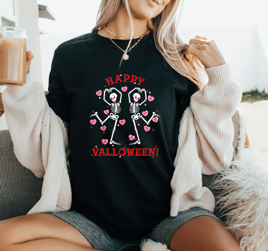 Happy Valloween Skeleton Dancing SVG PNG Spooky Valentine