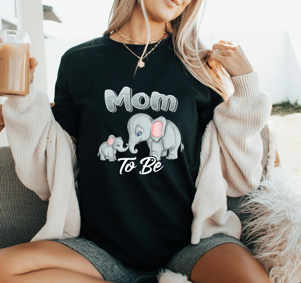 Cute Mom To Be Elephants SVG PNG | Baby Shower Gender Reveal