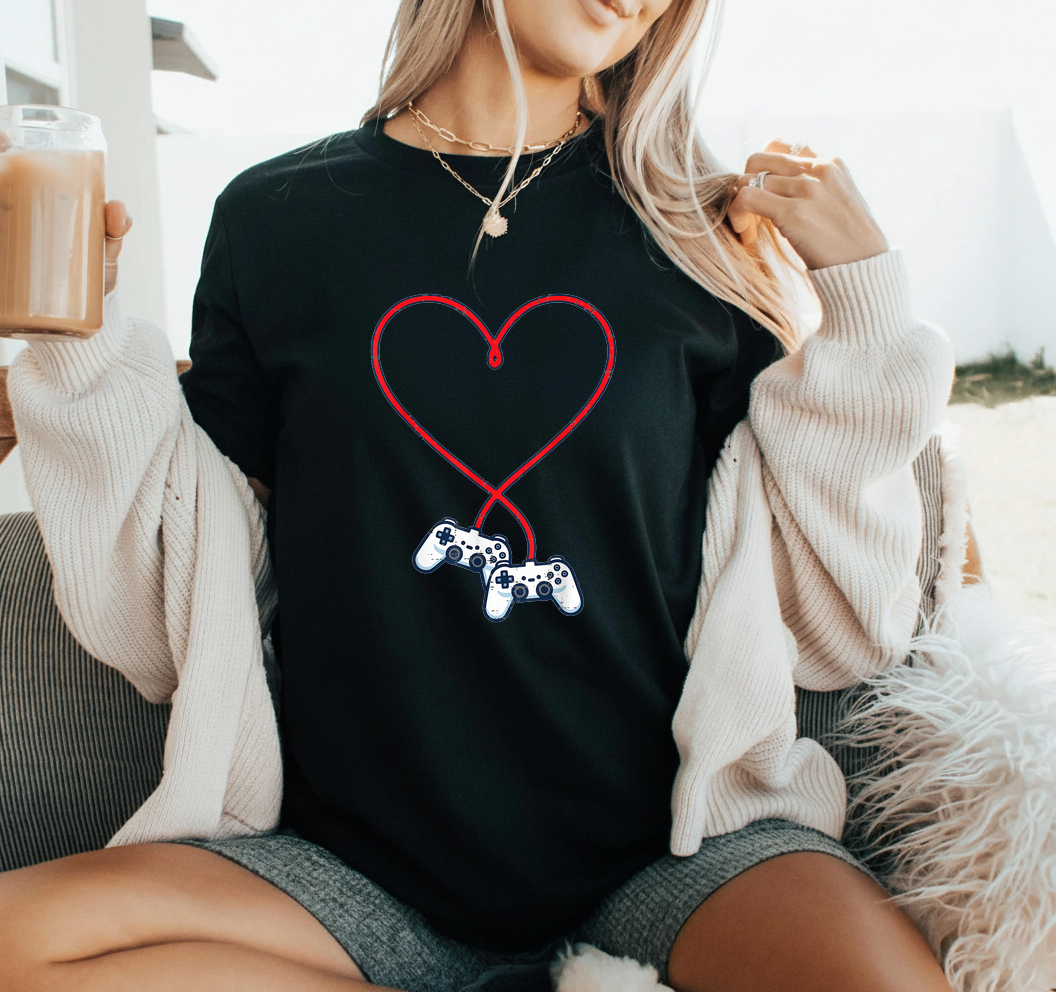 Controller Heart Valentine SVG PNG Boys Shirt