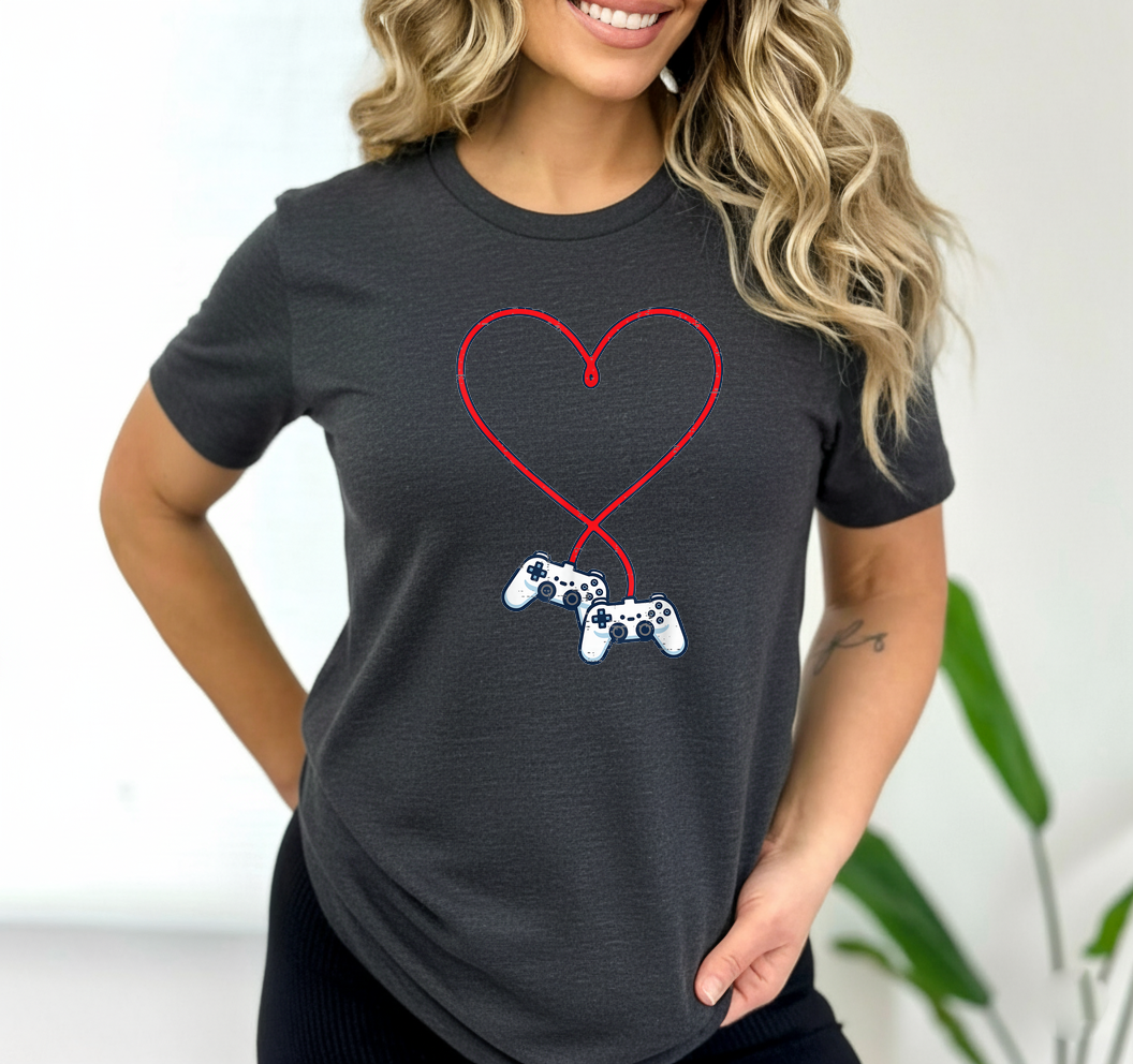 Controller Heart Valentine SVG PNG Boys Shirt