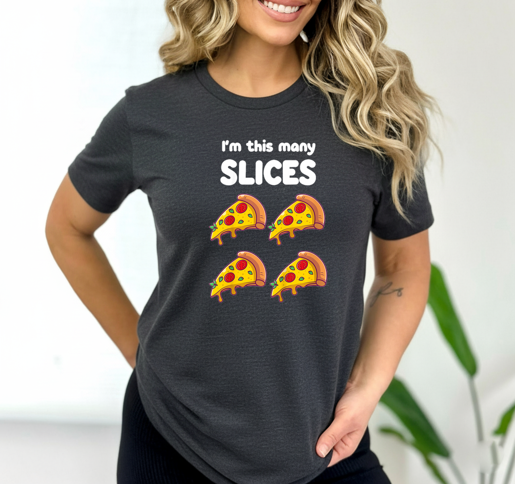 Cute Pizza 4th Birthday SVG PNG I'm This Many Slices Shirt