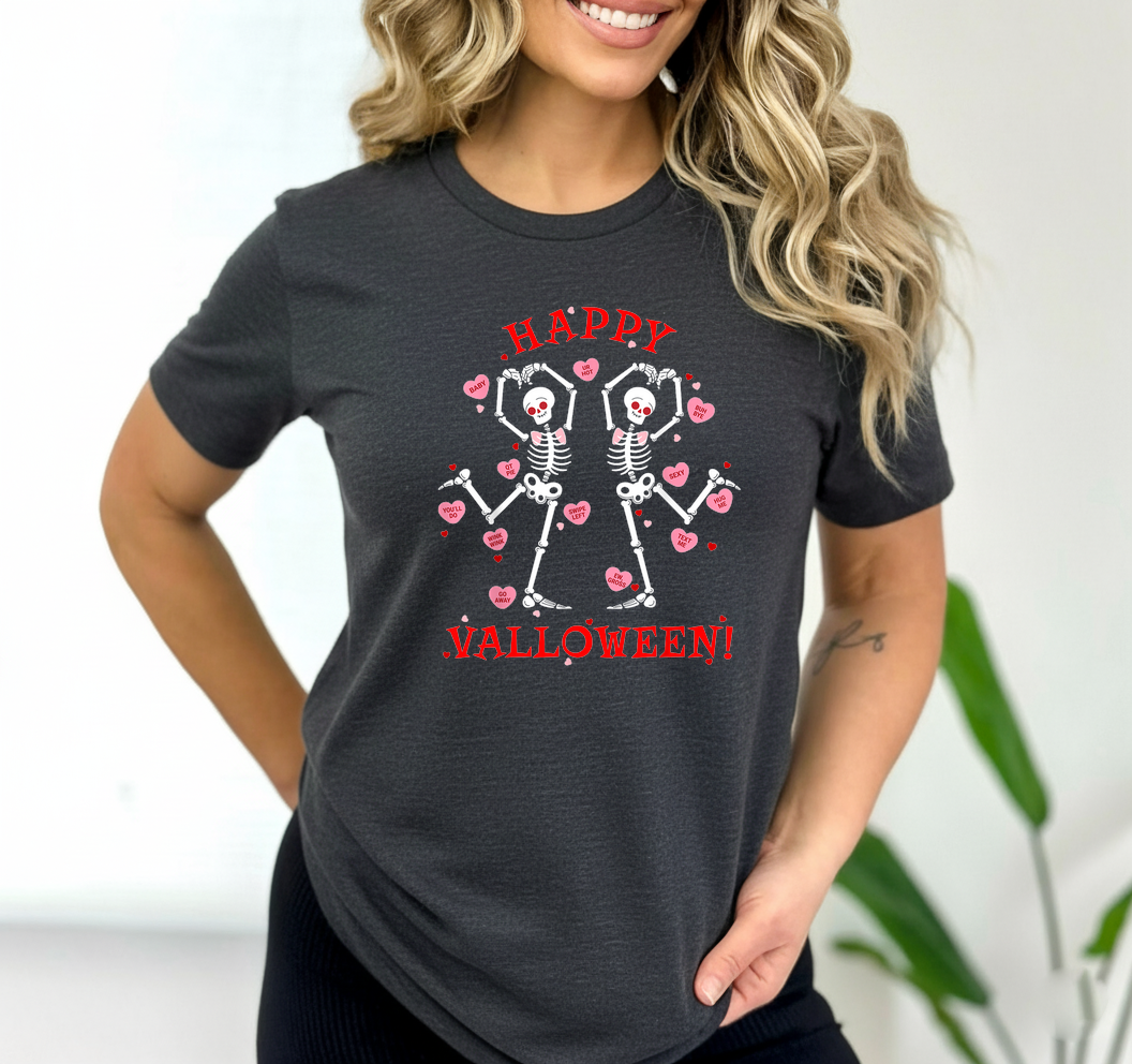 Happy Valloween Skeleton Dancing SVG PNG Spooky Valentine