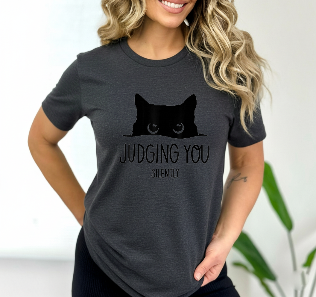 Funny Judging Cat SVG PNG | Silent Sarcasm Cat Humor Design