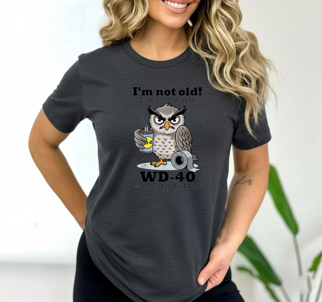 Handyman humor owl design PNG for aprons and tote bags