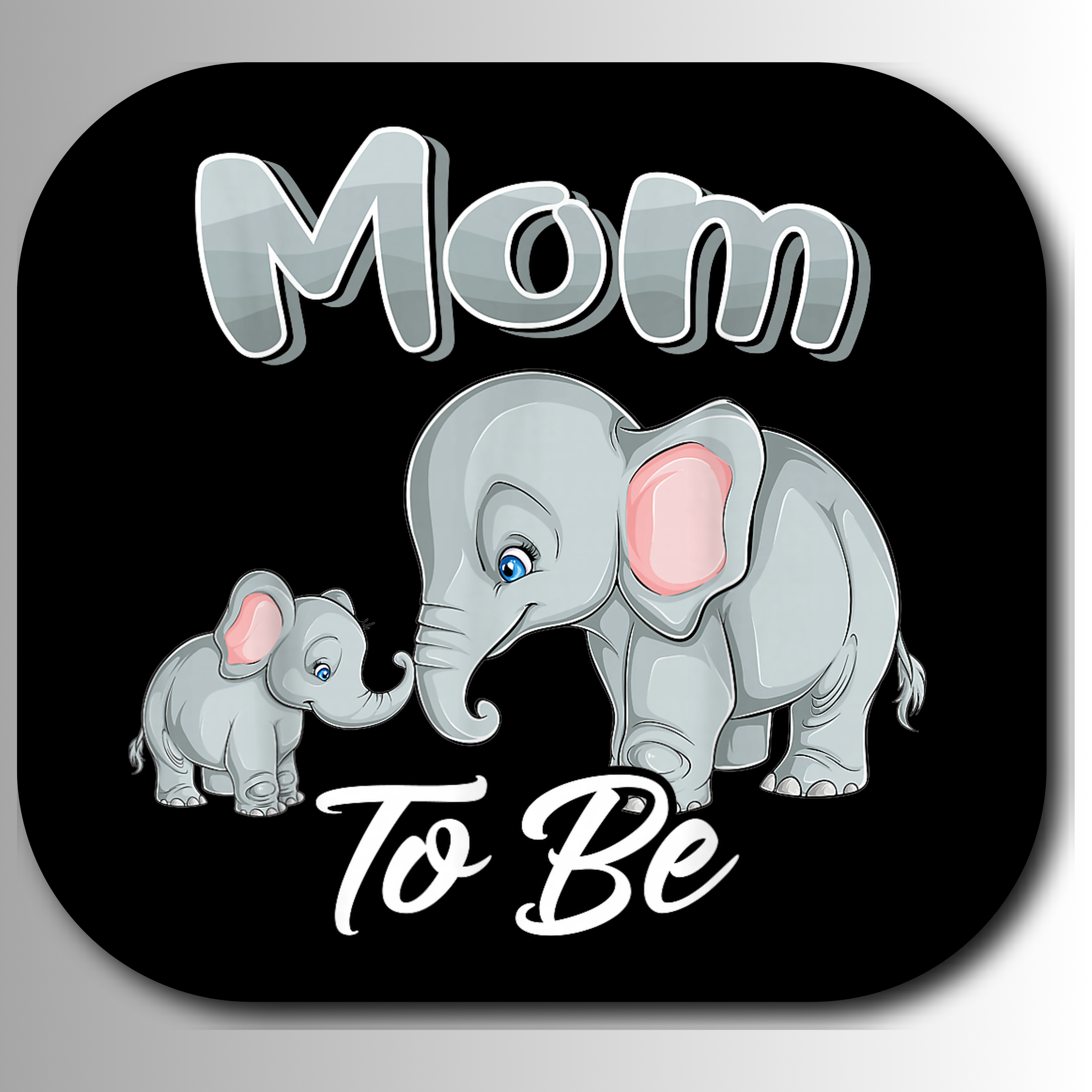 Cute Mom To Be Elephants SVG PNG | Baby Shower Gender Reveal