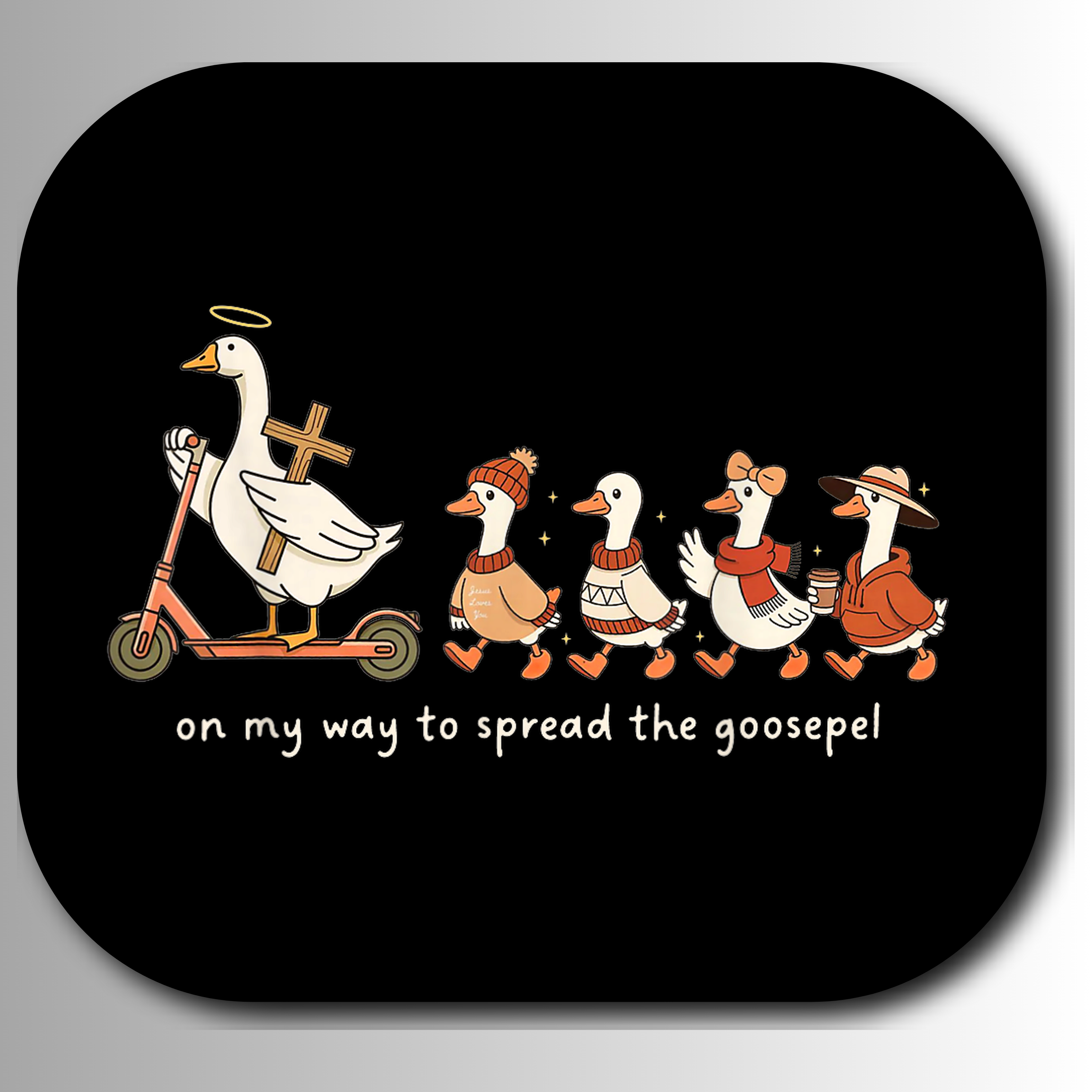 Funny Goose Gospel SVG PNG | On My Way to Spread the Goosepel