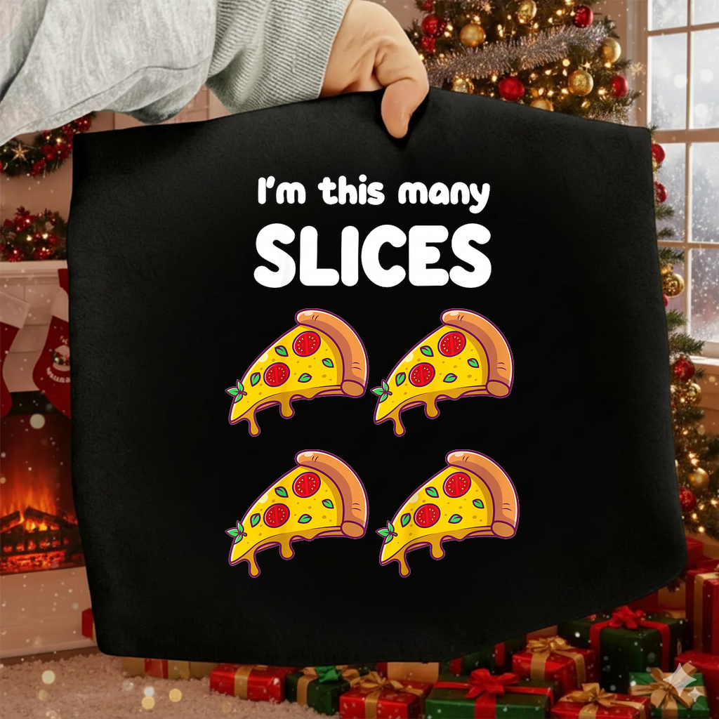 Cute Pizza 4th Birthday SVG PNG I'm This Many Slices Shirt