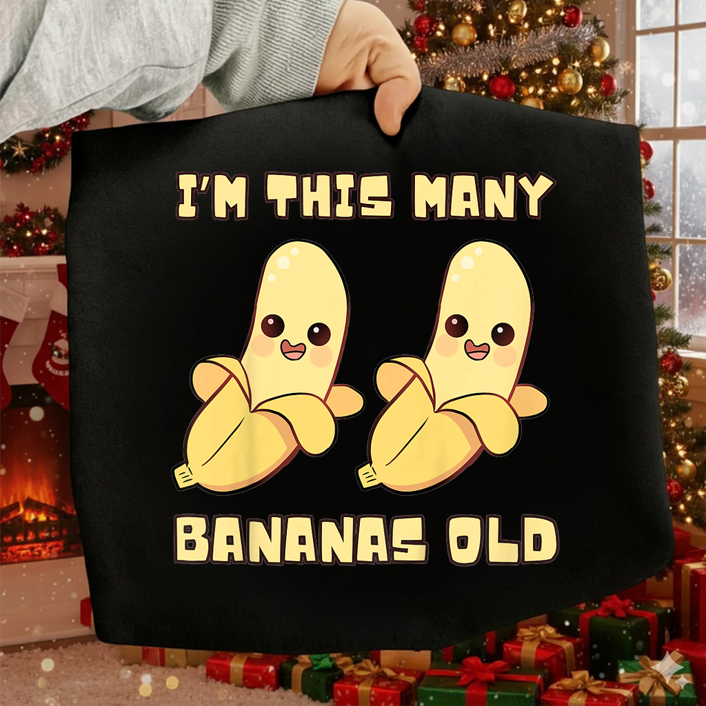 Cute Banana 2nd Birthday SVG PNG I'm This Many Old Shirt