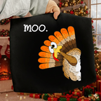Funny Turkey Moo SVG PNG Thanksgiving Cow Shirt