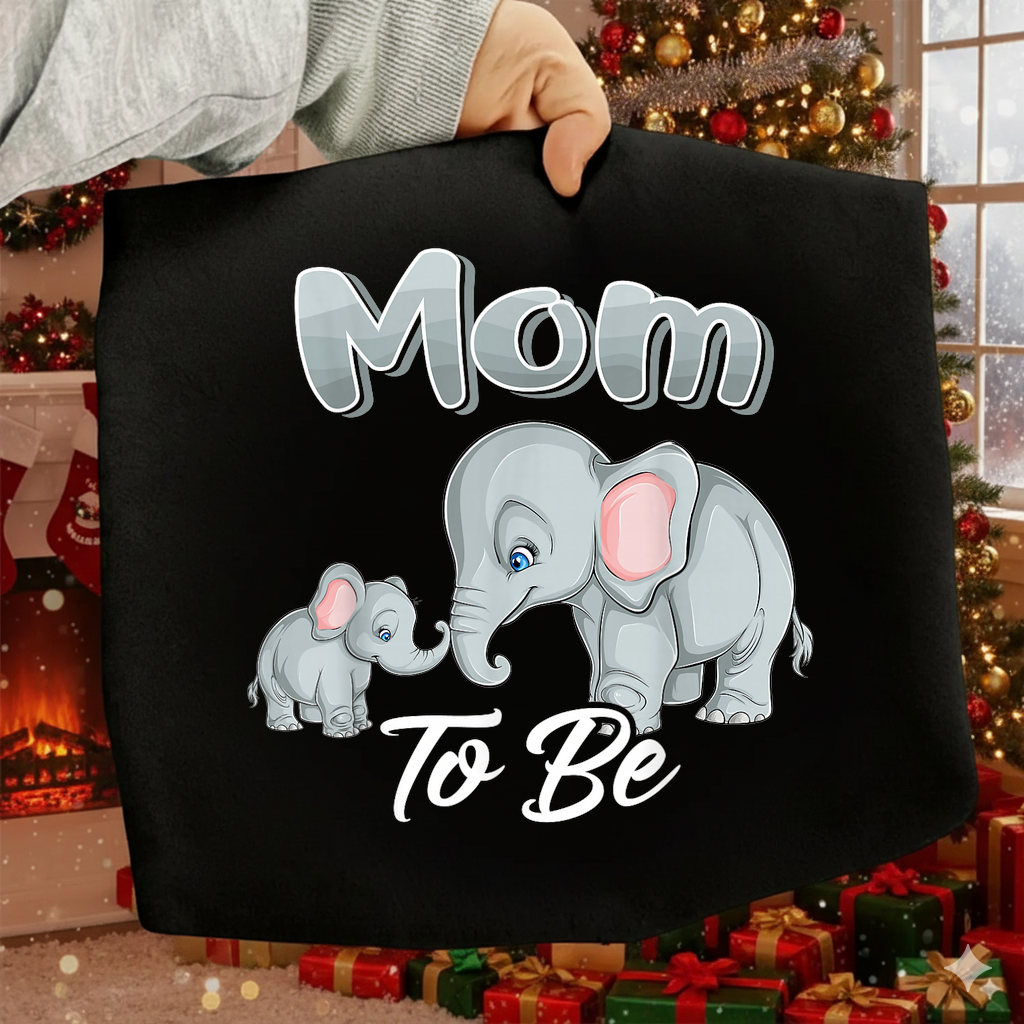 Cute Mom To Be Elephants SVG PNG | Baby Shower Gender Reveal