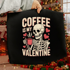 Coffee Is My Valentine Skeleton SVG PNG | Funny Coffee Humor Design
