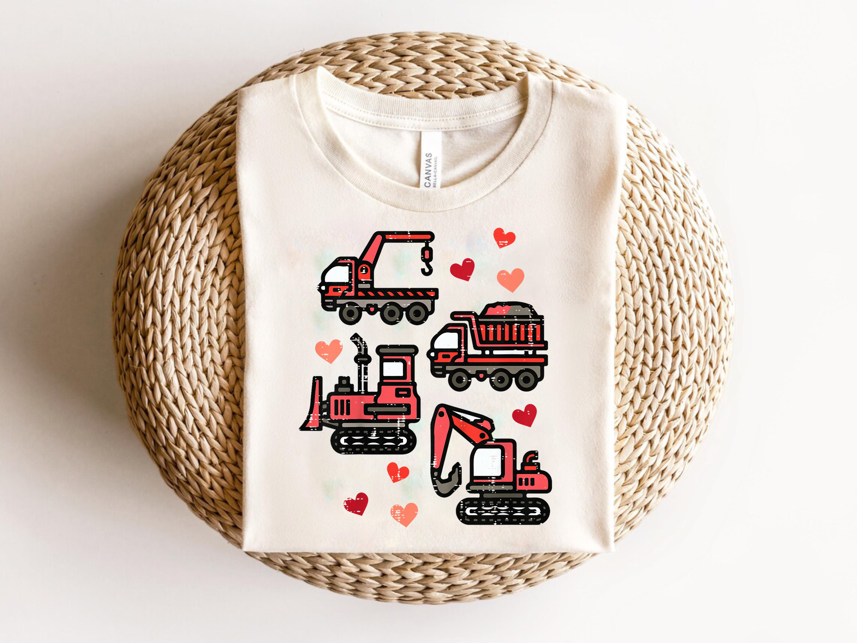 Construction Truck Valentine SVG PNG Boys Shirt