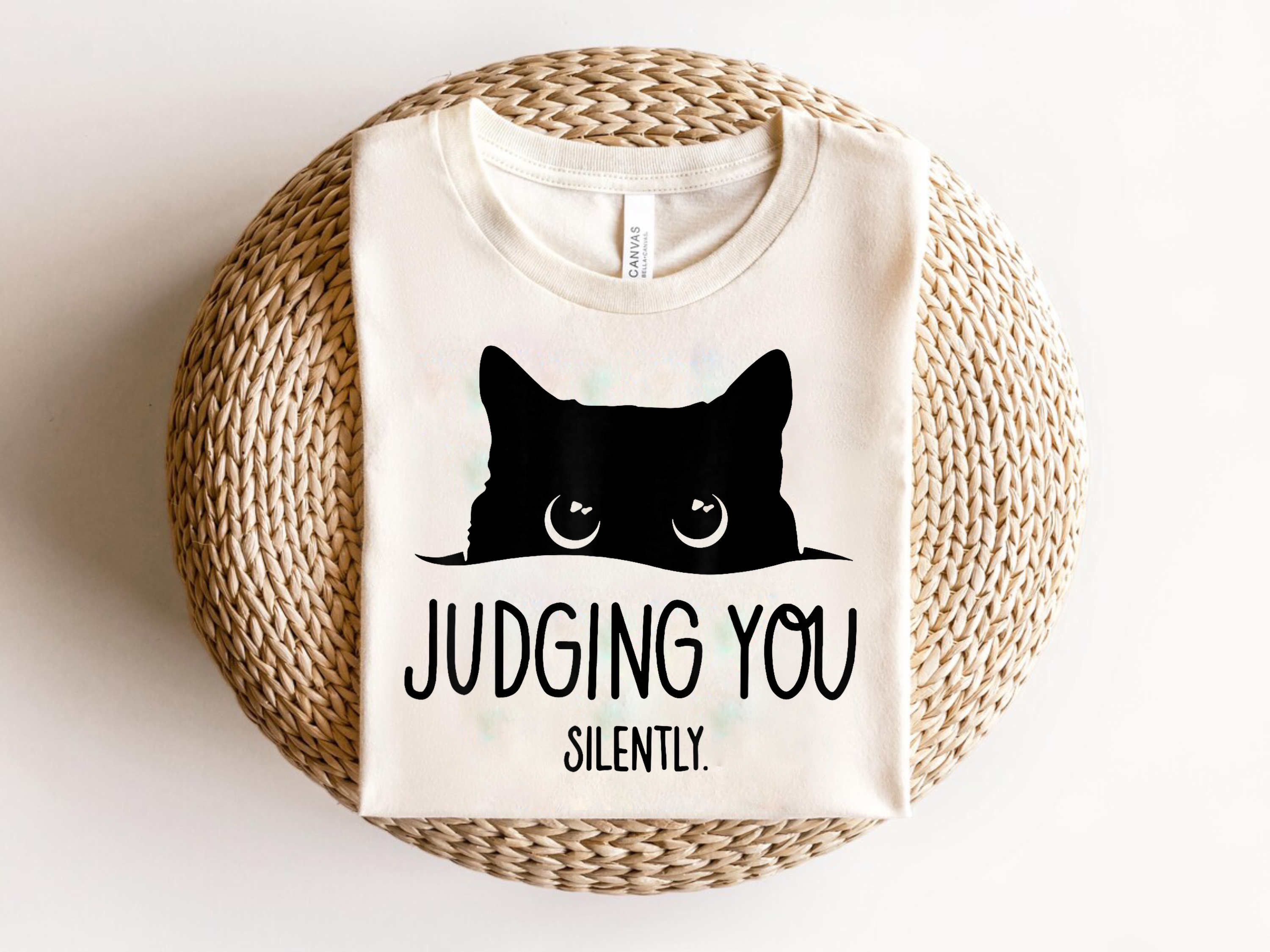 Funny Judging Cat SVG PNG | Silent Sarcasm Cat Humor Design