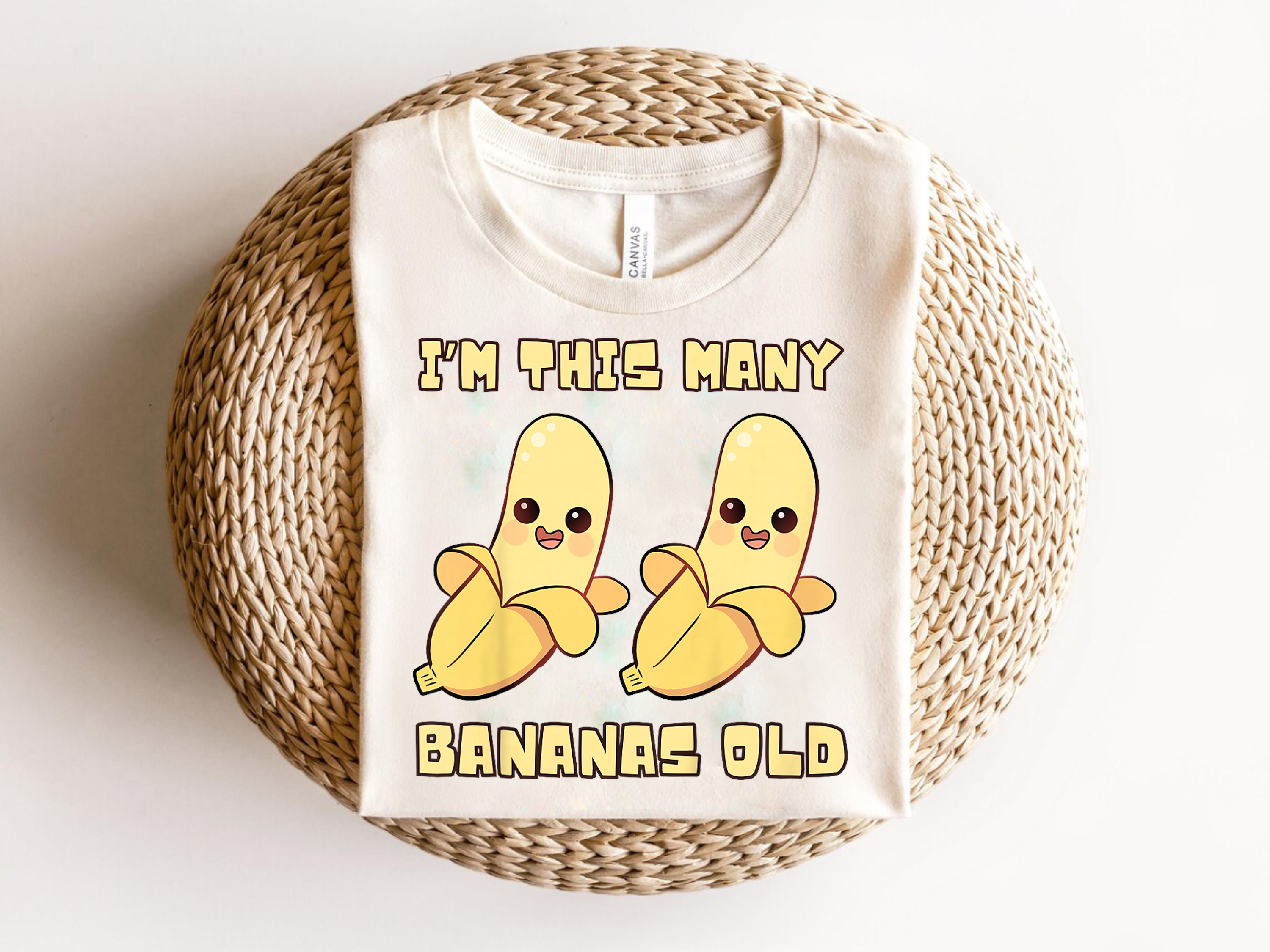 Cute Banana 2nd Birthday SVG PNG I'm This Many Old Shirt