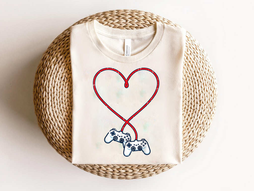 Controller Heart Valentine SVG PNG Boys Shirt