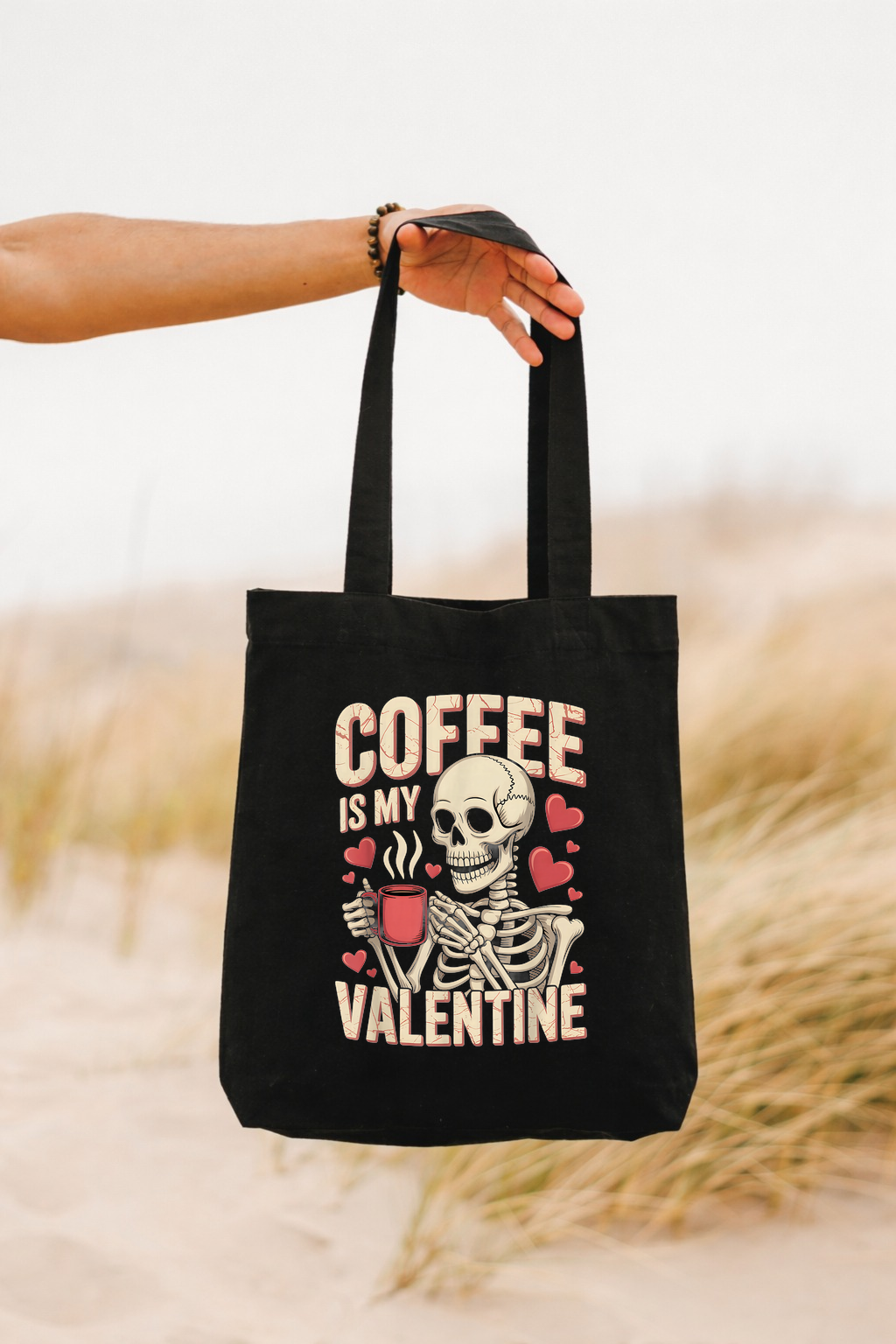 Coffee Is My Valentine Skeleton SVG PNG | Funny Coffee Humor Design