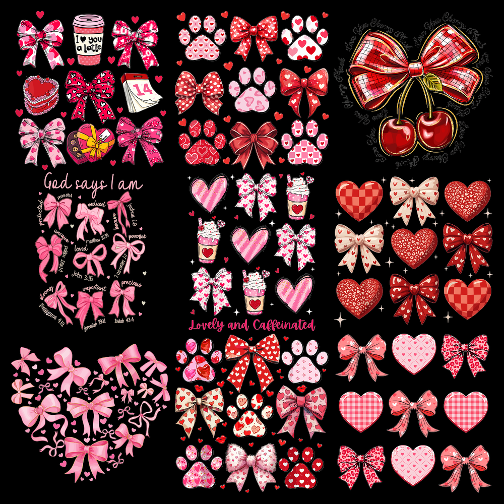 Valentine Coquette Hearts SVG PNG Bundle